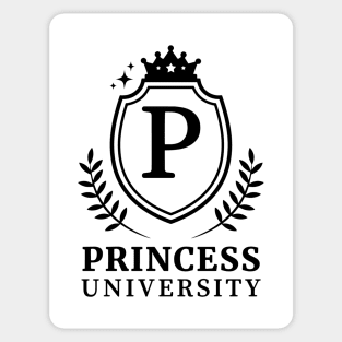 Princess University Black Outline Sticker